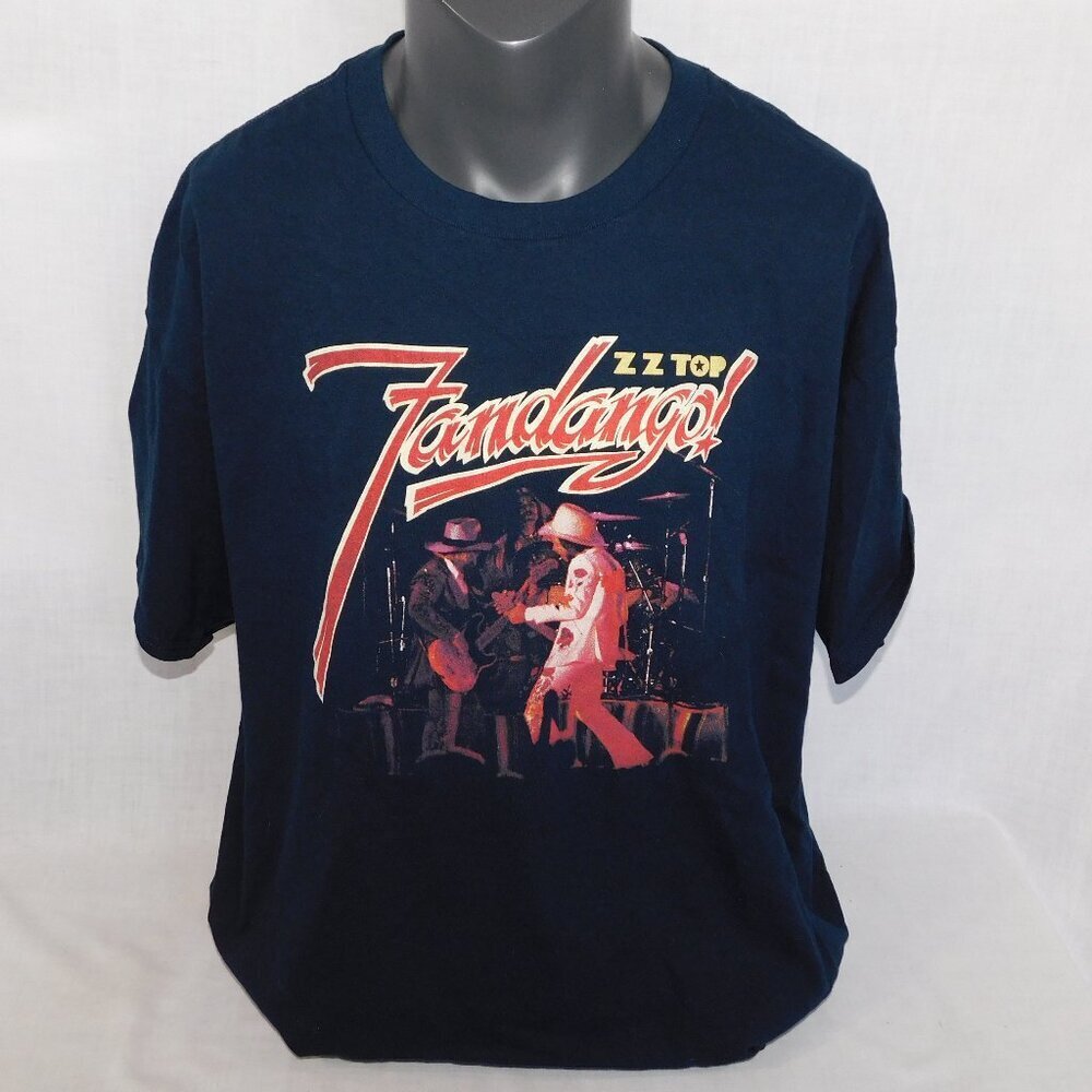 ZZ Top Fandango Band Tee Black Graphic T Shirt  Mens 2XL